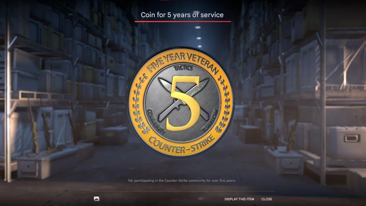 CS208 Prime, Diamond Operation Broken Fang Coin, Global Offensive Badge, Five Year Veteran Medal,  Open Market, Premier Mode Enabled 